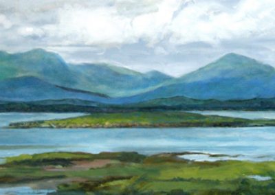 From Croagh Patrick, Irene Nunn, Oil, 27" x 14"